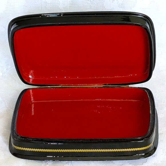 Vintage Russian USSR Signed Fedoskino Summer Lacquer Jewelry Trinket Box 5.5"x4" - Picture 10 of 12